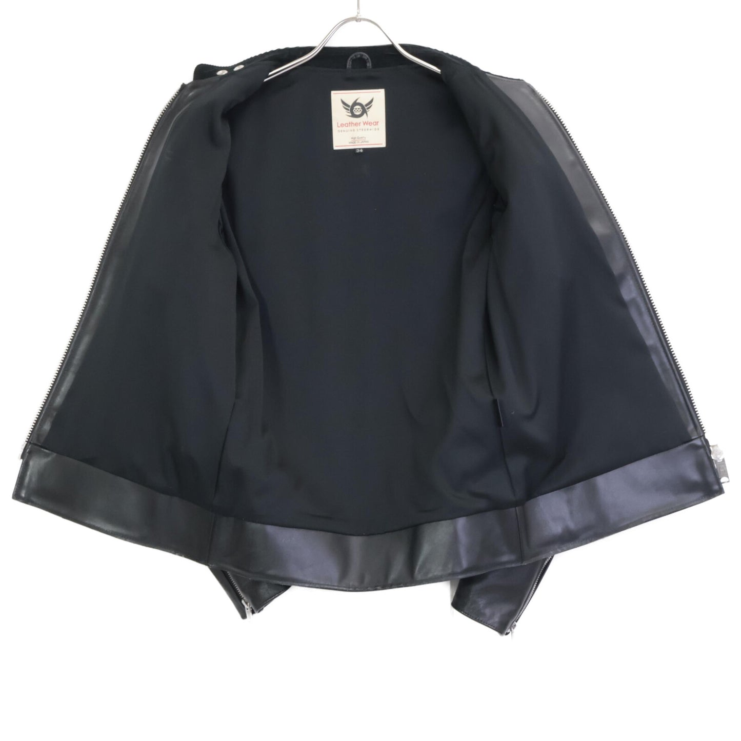 666 666トリプルシックス LJM-21TF ﾌﾞﾗｯｸ ﾏﾝﾀﾞﾘﾝｶﾗｰ ｽﾃｱﾊｲﾄﾞ ｼﾝｸﾞﾙﾗｲﾀﾞｰｽ ﾀｲﾄﾌｨｯﾄ ｼﾝｸﾞﾙﾗｲﾀﾞｰｽ ｼﾞｬｹｯﾄ ジャケット 34