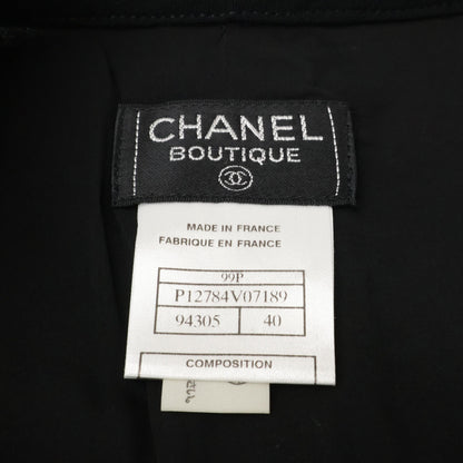 CHANEL シャネル 99P P12784V07189 ココマーク釦 比翼ジャケット/ボタンダウンスカート スーツ セットアップ 40