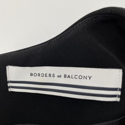 BORDERS at BALCONY ボーダーズアットバルコニー BD2221-3E-06 ﾌﾞﾗｯｸ BORDER CUFF TWILL ﾘﾀｯﾁﾌﾞﾙｽﾘｰﾌﾞﾜﾝﾋﾟｰｽ ワンピース 34
