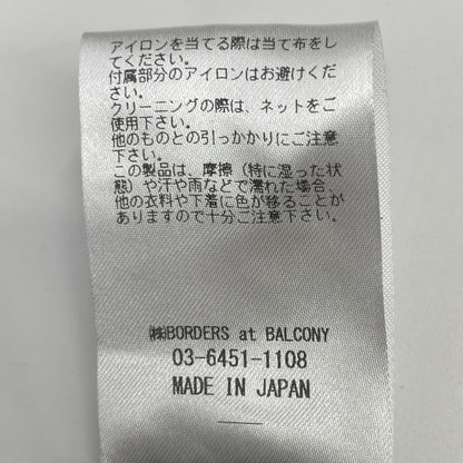 BORDERS at BALCONY ボーダーズアットバルコニー BD2221-3E-06 ﾌﾞﾗｯｸ BORDER CUFF TWILL ﾘﾀｯﾁﾌﾞﾙｽﾘｰﾌﾞﾜﾝﾋﾟｰｽ ワンピース 34
