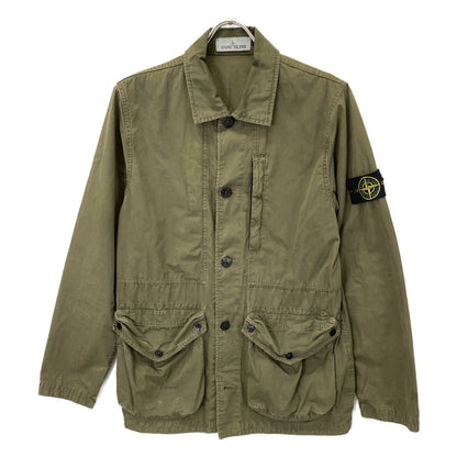STONE ISLAND ストーンアイランド 21SS 7415439WN ｶｰｷ ｶﾞｰﾒﾝﾄﾀﾞｲ OLD加工 ｺﾝﾊﾟｽﾊﾟｯﾁ ﾌﾗｲﾄｼﾞｬｹｯﾄ ジャケット M