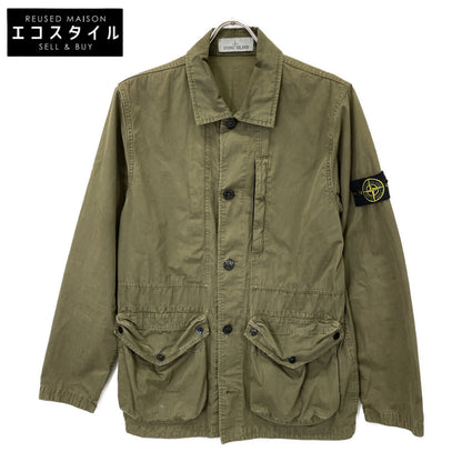 STONE ISLAND ストーンアイランド 21SS 7415439WN ｶｰｷ ｶﾞｰﾒﾝﾄﾀﾞｲ OLD加工 ｺﾝﾊﾟｽﾊﾟｯﾁ ﾌﾗｲﾄｼﾞｬｹｯﾄ ジャケット M