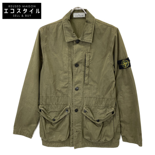 STONE ISLAND ストーンアイランド 21SS 7415439WN ｶｰｷ ｶﾞｰﾒﾝﾄﾀﾞｲ OLD加工 ｺﾝﾊﾟｽﾊﾟｯﾁ ﾌﾗｲﾄｼﾞｬｹｯﾄ ジャケット M