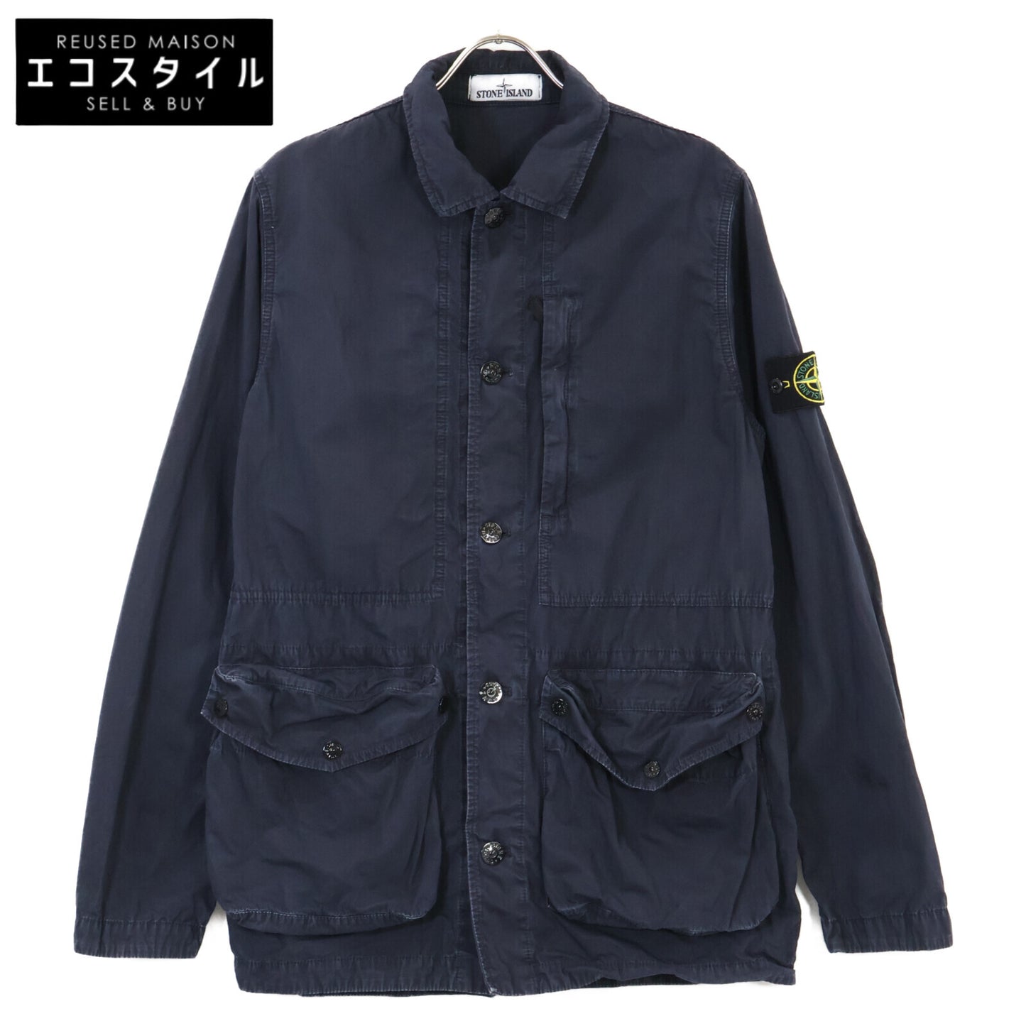 STONE ISLAND ストーンアイランド 21SS 7415439WN ガーメントダイ 製品染め コンパスパッチ フライトジャケット ジャケット M