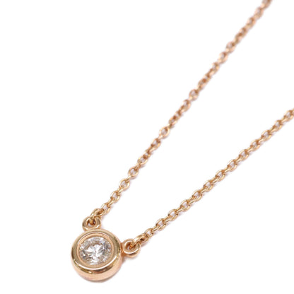 TIFFANY&Co. ティファニー 美品 750RG バイザヤード 0.15ct 1Pダイヤモンド ネックレス