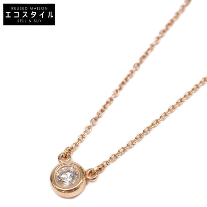 TIFFANY&Co. ティファニー 美品 750RG バイザヤード 0.15ct 1Pダイヤモンド ネックレス