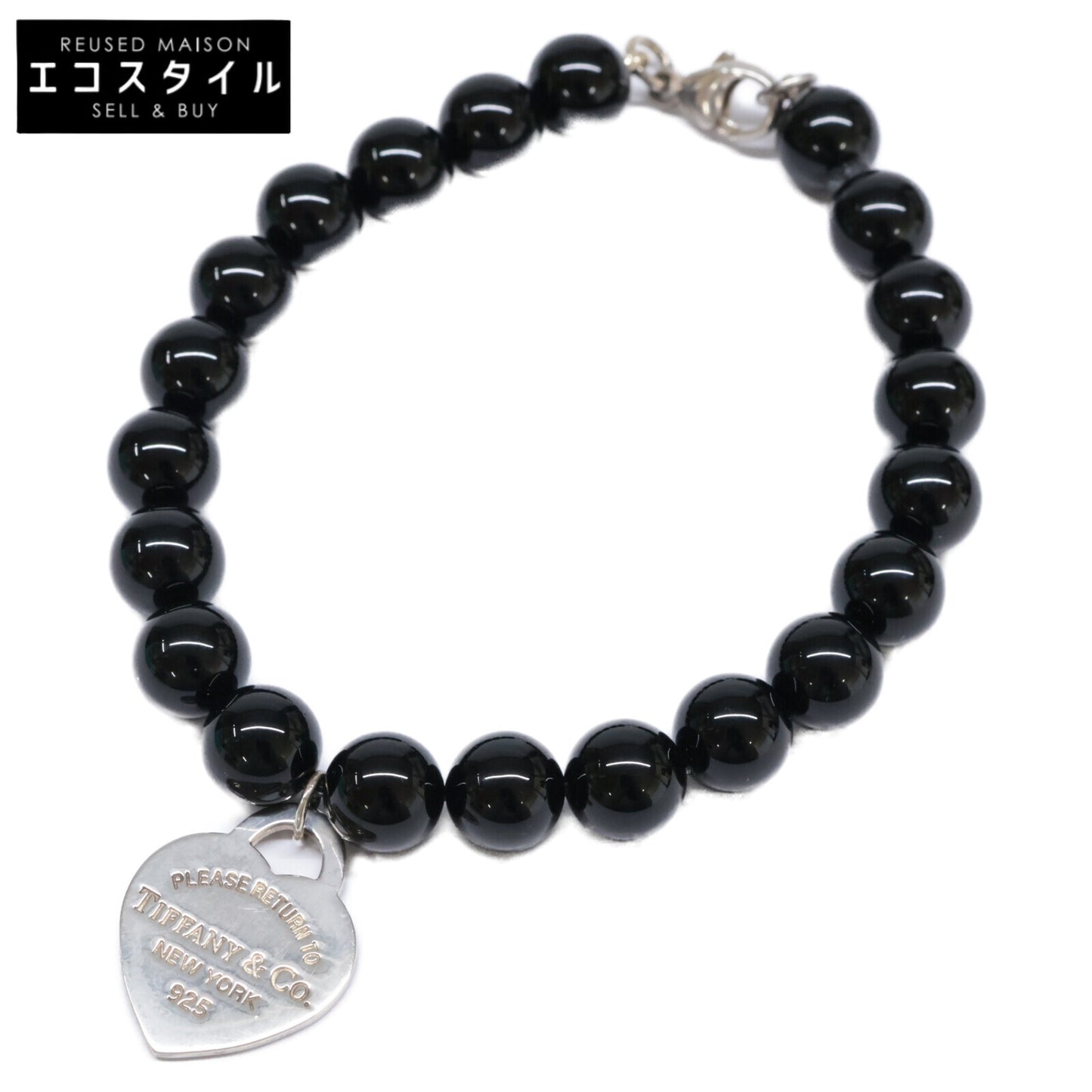 TIFFANY&Co. ティファニー AG925 リターントゥ ハートタグ オニキス ブレスレット