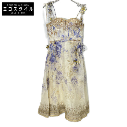 ZIMMERMANN ジマーマン ｲｴﾛｰ×ﾌﾞﾙｰ 総柄 dawning picnic dress ワンピース O