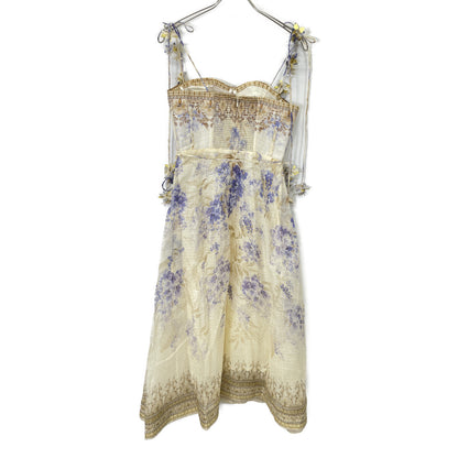 ZIMMERMANN ジマーマン ｲｴﾛｰ×ﾌﾞﾙｰ 総柄 dawning picnic dress ワンピース O