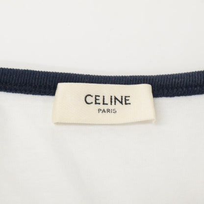 CELINE セリーヌ 2X872671Q ﾎﾜｲﾄ ﾄﾘｵﾝﾌ ｺｯﾄﾝｼﾞｬｰｼﾞｰ Tｼｬﾂ トップス S