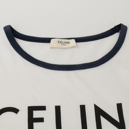 CELINE セリーヌ 2X872671Q ﾎﾜｲﾄ ﾄﾘｵﾝﾌ ｺｯﾄﾝｼﾞｬｰｼﾞｰ Tｼｬﾂ トップス S