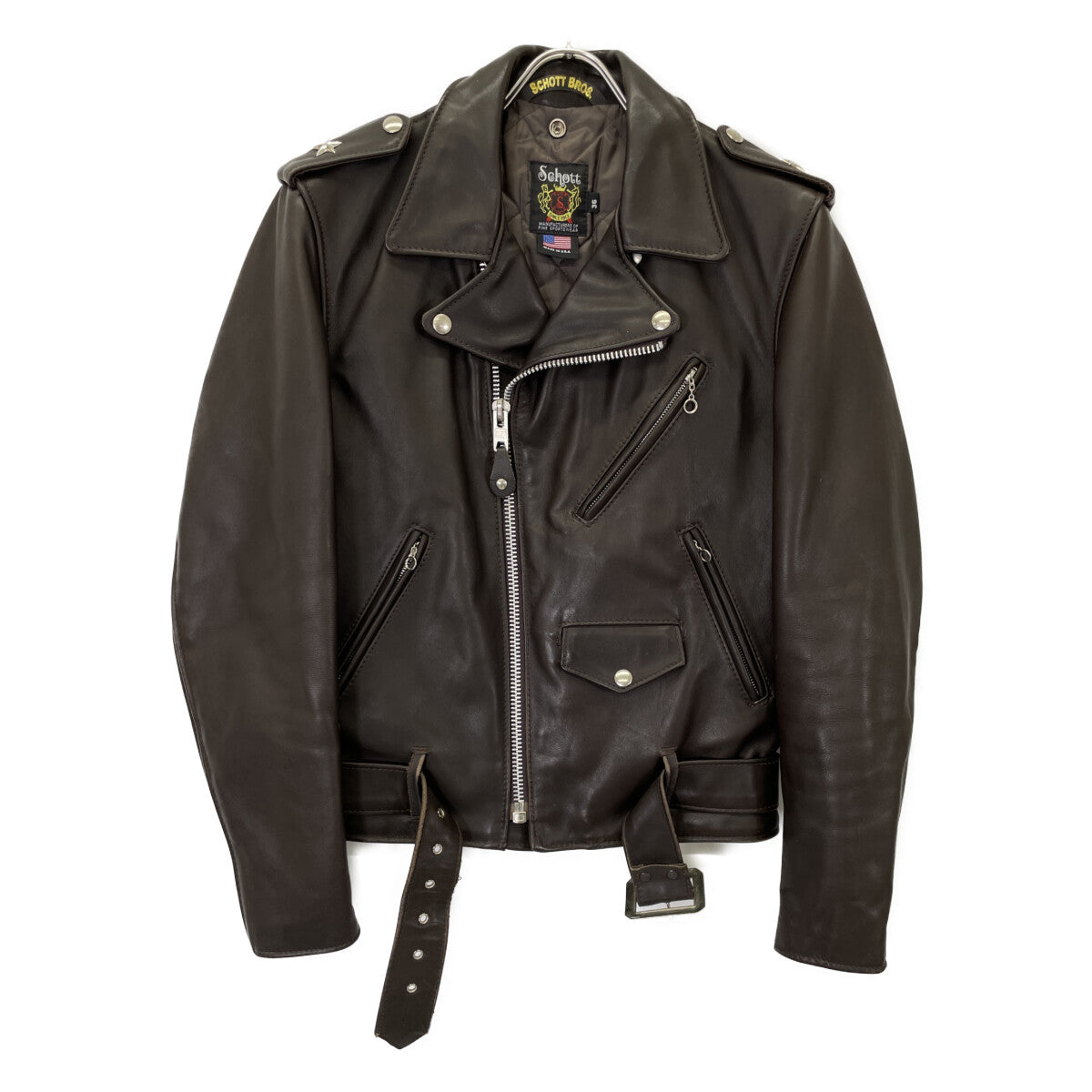 SCHOTT ショット 7007 613US ﾌﾞﾗｳﾝ ﾜﾝｽﾀｰﾀﾞﾌﾞﾙﾗｲﾀﾞｰｽｼﾞｬｹｯﾄ ジャケット 36