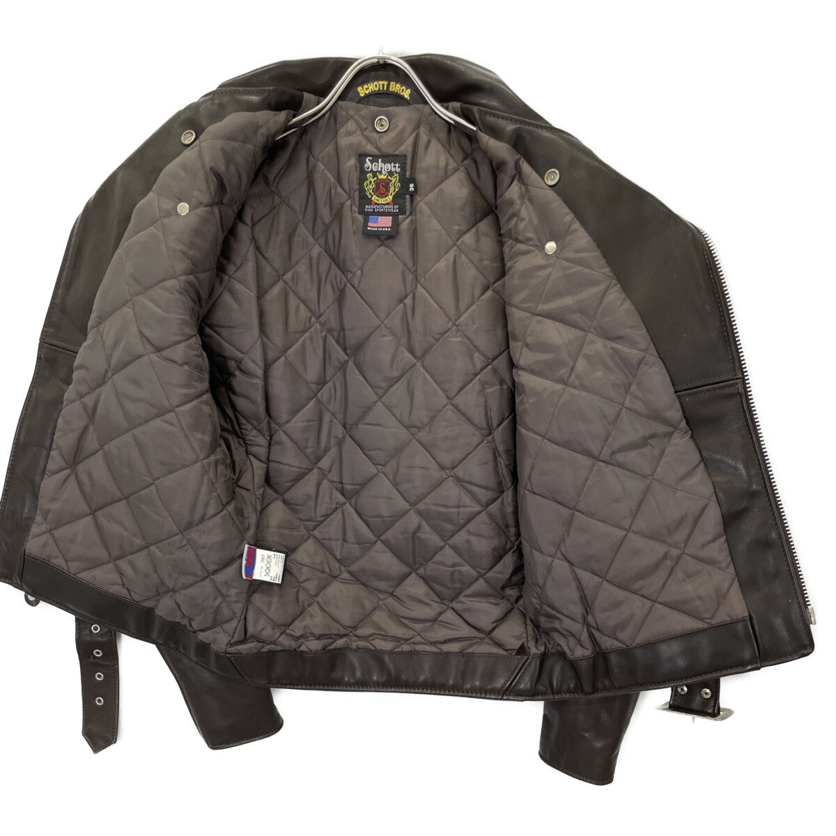 SCHOTT ショット 7007 613US ﾌﾞﾗｳﾝ ﾜﾝｽﾀｰﾀﾞﾌﾞﾙﾗｲﾀﾞｰｽｼﾞｬｹｯﾄ ジャケット 36