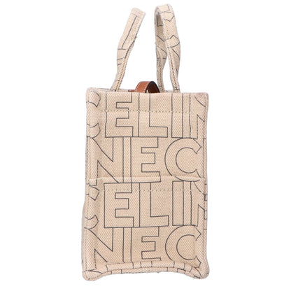 CELINE セリーヌ トリオンフ キャンバスxカーフ ロゴ総柄 スモール カバ タイス 2WAYトートバッグ ショルダーバッグ