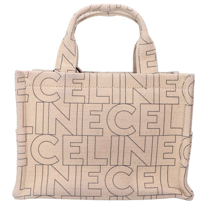 CELINE セリーヌ トリオンフ キャンバスxカーフ ロゴ総柄 スモール カバ タイス 2WAYトートバッグ ショルダーバッグ
