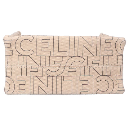 CELINE セリーヌ トリオンフ キャンバスxカーフ ロゴ総柄 スモール カバ タイス 2WAYトートバッグ ショルダーバッグ