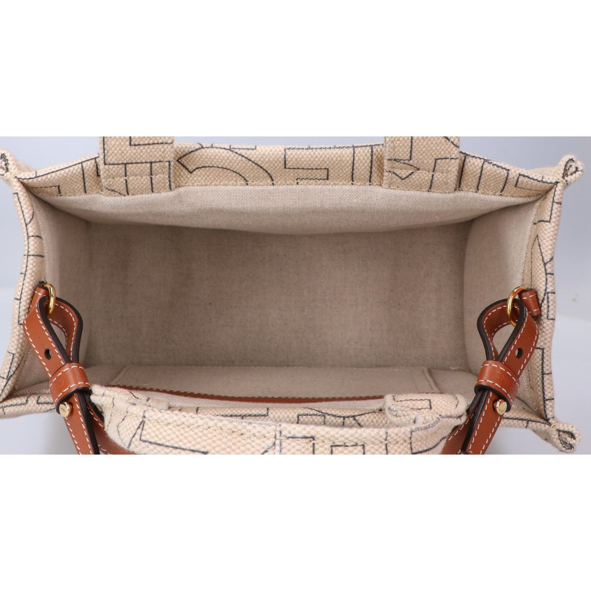 CELINE セリーヌ トリオンフ キャンバスxカーフ ロゴ総柄 スモール カバ タイス 2WAYトートバッグ ショルダーバッグ