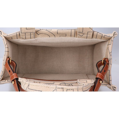 CELINE セリーヌ トリオンフ キャンバスxカーフ ロゴ総柄 スモール カバ タイス 2WAYトートバッグ ショルダーバッグ