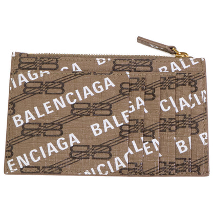 BALENCIAGA バレンシアガ 【美品】640535 BBモノグラム コーティングキャンバス フラグメントケース カード/ コインケース