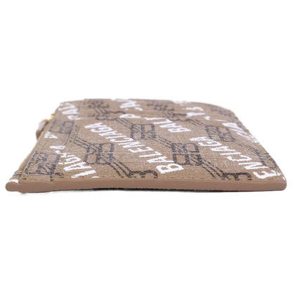 BALENCIAGA バレンシアガ 【美品】640535 BBモノグラム コーティングキャンバス フラグメントケース カード/ コインケース