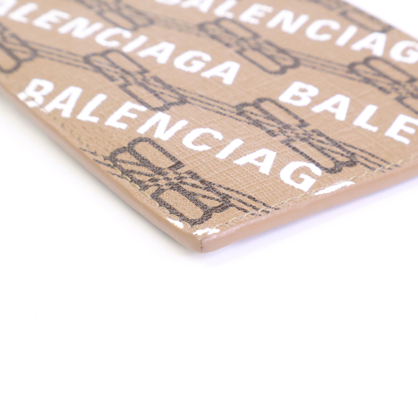 BALENCIAGA バレンシアガ 【美品】640535 BBモノグラム コーティングキャンバス フラグメントケース カード/ コインケース