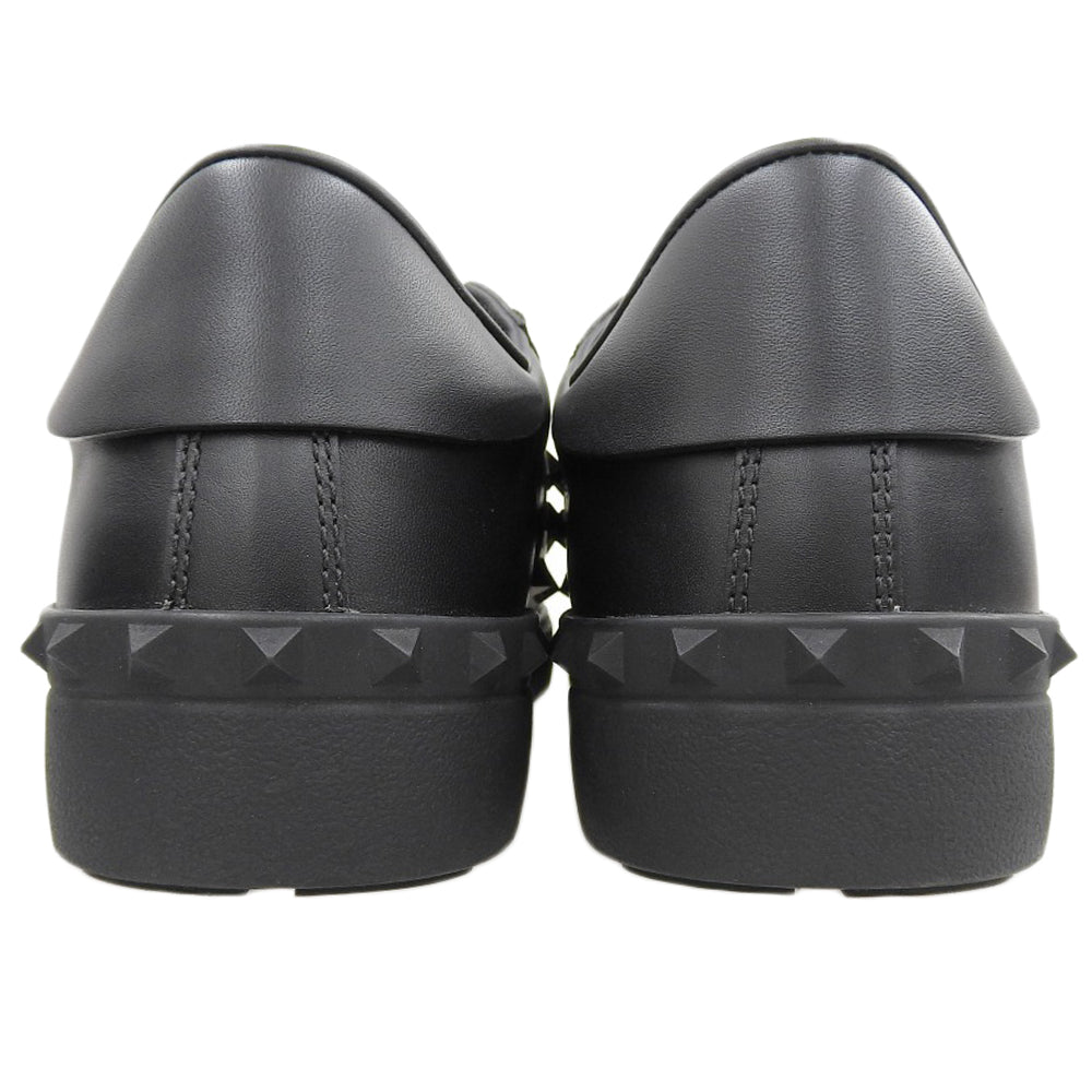 Valentino Garavani ヴァレンティノガラヴァーニ 美品 カーフレザー ロックスタッズ ラバーソールレースアップスニーカー 27cm 2Y2S0931BXE シューズ 42