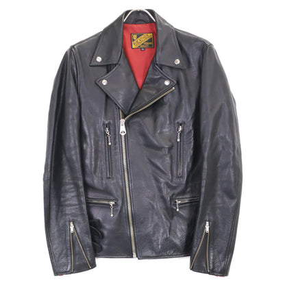 Y'2 LEATHER ワイツーレザー SHALLON/シャロン ステアオイルカーフ ダブルライダース ジャケット 42