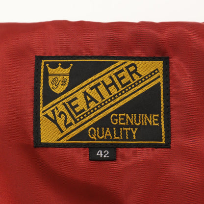 Y'2 LEATHER ワイツーレザー SHALLON/シャロン ステアオイルカーフ ダブルライダース ジャケット 42
