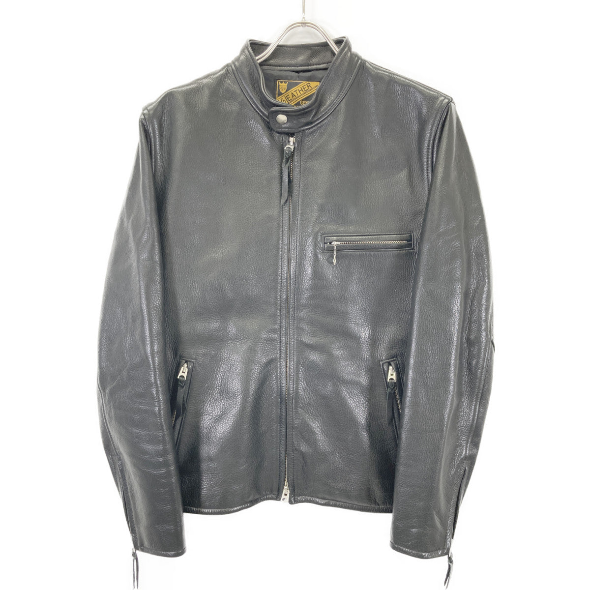 Y'2 LEATHER ワイツーレザー SR-41 ﾌﾞﾗｯｸ ｽﾃｱｵｲﾙｶｰﾌ ｼﾝｸﾞﾙﾗｲﾀﾞｰｽｼﾞｬｹｯﾄ ジャケット 40