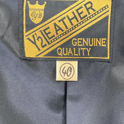 Y'2 LEATHER ワイツーレザー SR-41 ﾌﾞﾗｯｸ ｽﾃｱｵｲﾙｶｰﾌ ｼﾝｸﾞﾙﾗｲﾀﾞｰｽｼﾞｬｹｯﾄ ジャケット 40