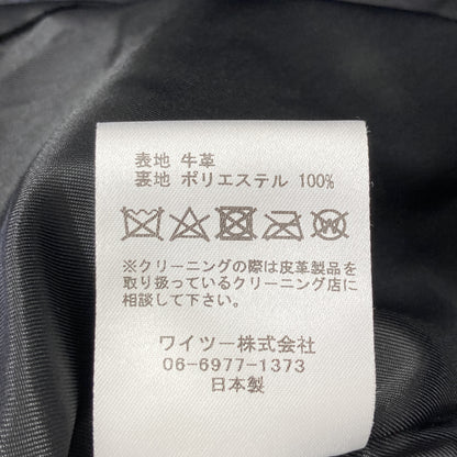 Y'2 LEATHER ワイツーレザー SR-41 ﾌﾞﾗｯｸ ｽﾃｱｵｲﾙｶｰﾌ ｼﾝｸﾞﾙﾗｲﾀﾞｰｽｼﾞｬｹｯﾄ ジャケット 40