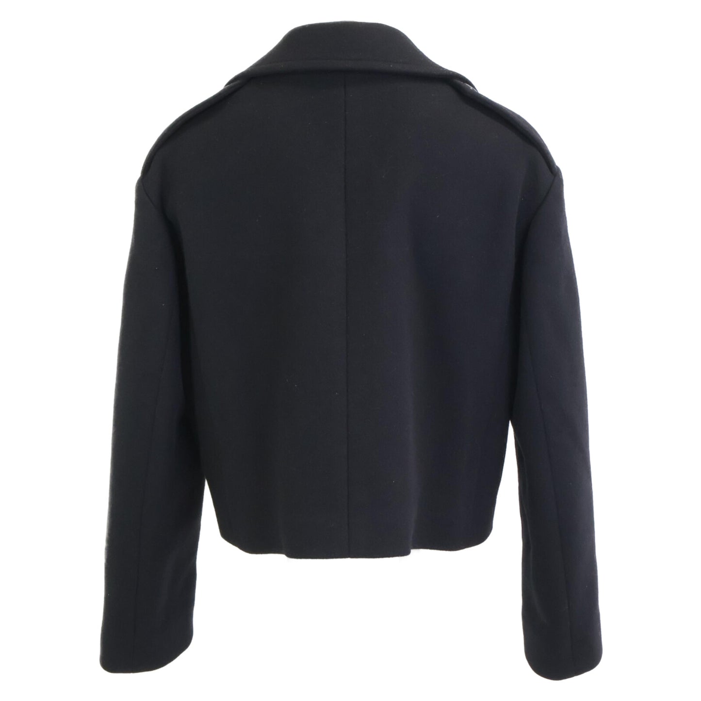 CELINE セリーヌ 国内正規 エディ期 2M7256700 カシミヤ ダブルブレスト クロップドショート コート 38