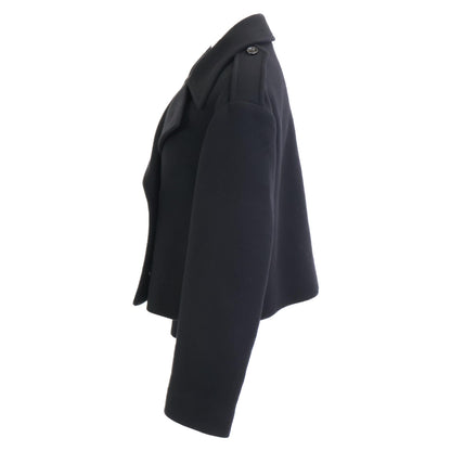 CELINE セリーヌ 国内正規 エディ期 2M7256700 カシミヤ ダブルブレスト クロップドショート コート 38