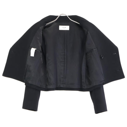 CELINE セリーヌ 国内正規 エディ期 2M7256700 カシミヤ ダブルブレスト クロップドショート コート 38