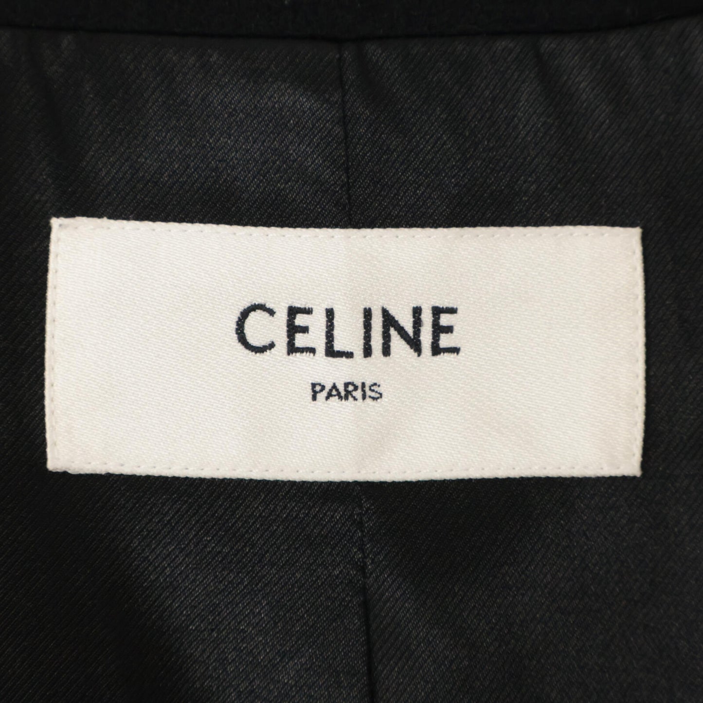 CELINE セリーヌ 国内正規 エディ期 2M7256700 カシミヤ ダブルブレスト クロップドショート コート 38