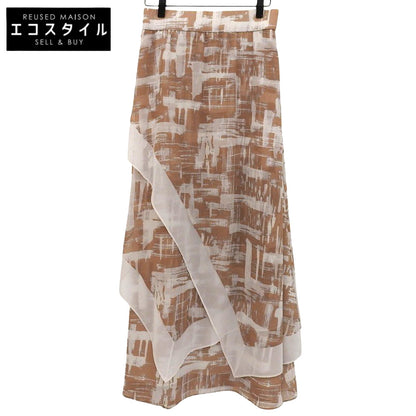 ADORE アドーア デジタルプレイドプリント ロング スカート 総柄 レディース ライトブラウン 36 531-1220705 スカート 36