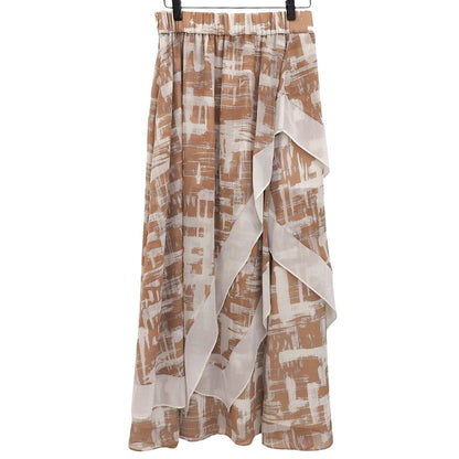 ADORE アドーア デジタルプレイドプリント ロング スカート 総柄 レディース ライトブラウン 36 531-1220705 スカート 36
