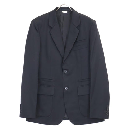 COMMEdesGARCONS HOMME DEUX コムデギャルソンオムドゥ DR-J026 ﾌﾞﾗｯｸ ｳｰﾙ100 ﾄﾞﾋﾞｰ織 ﾄﾞｯﾄ柄 ｻｲﾄﾞﾍﾞﾝﾂ 2Bﾃｰﾗｰﾄﾞｼﾞｬｹｯﾄ ジャケット M