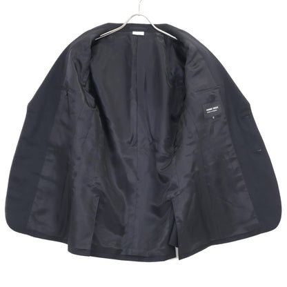 COMMEdesGARCONS HOMME DEUX コムデギャルソンオムドゥ DR-J026 ﾌﾞﾗｯｸ ｳｰﾙ100 ﾄﾞﾋﾞｰ織 ﾄﾞｯﾄ柄 ｻｲﾄﾞﾍﾞﾝﾂ 2Bﾃｰﾗｰﾄﾞｼﾞｬｹｯﾄ ジャケット M