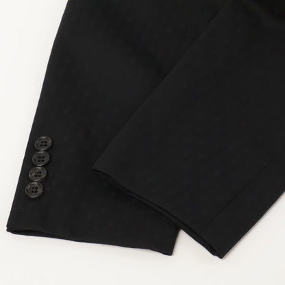 COMMEdesGARCONS HOMME DEUX コムデギャルソンオムドゥ DR-J026 ﾌﾞﾗｯｸ ｳｰﾙ100 ﾄﾞﾋﾞｰ織 ﾄﾞｯﾄ柄 ｻｲﾄﾞﾍﾞﾝﾂ 2Bﾃｰﾗｰﾄﾞｼﾞｬｹｯﾄ ジャケット M