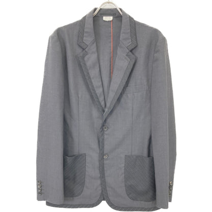 COMMEdesGARCONS HOMME DEUX コムデギャルソンオムドゥ 【美品】DM-J041 ストライプ ポケット切替 テーラード ジャケット L