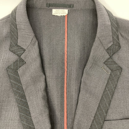 COMMEdesGARCONS HOMME DEUX コムデギャルソンオムドゥ 【美品】DM-J041 ストライプ ポケット切替 テーラード ジャケット L