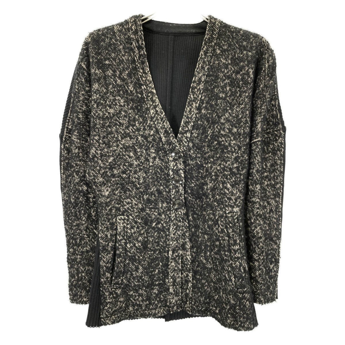 AKIRA NAKA アキラナカ AW2326-BK ﾌﾞﾗｯｸ Philine combi tex cardigan 2