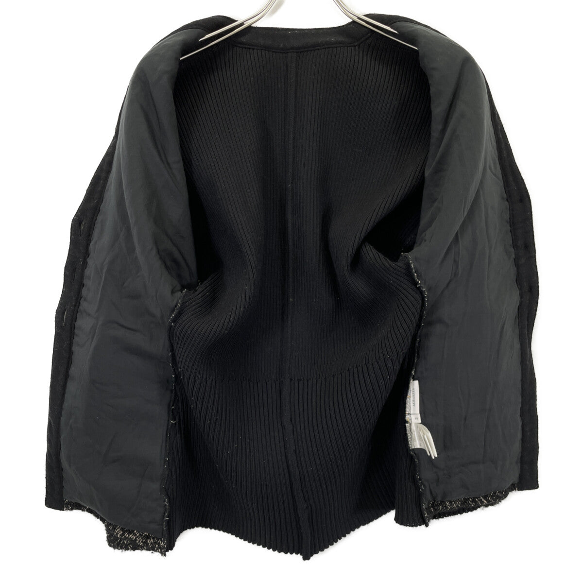 AKIRA NAKA アキラナカ AW2326-BK ﾌﾞﾗｯｸ Philine combi tex cardigan 2