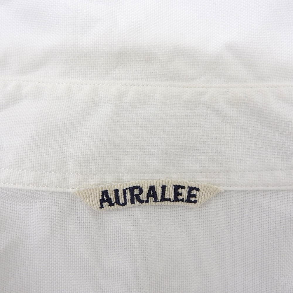 AURALEE オーラリー 日本製 ボタンダウンシャツ フィンクスシャトル オックスフォード トップス メンズ 白 ホワイト 4 A8AS01SO トップス 40