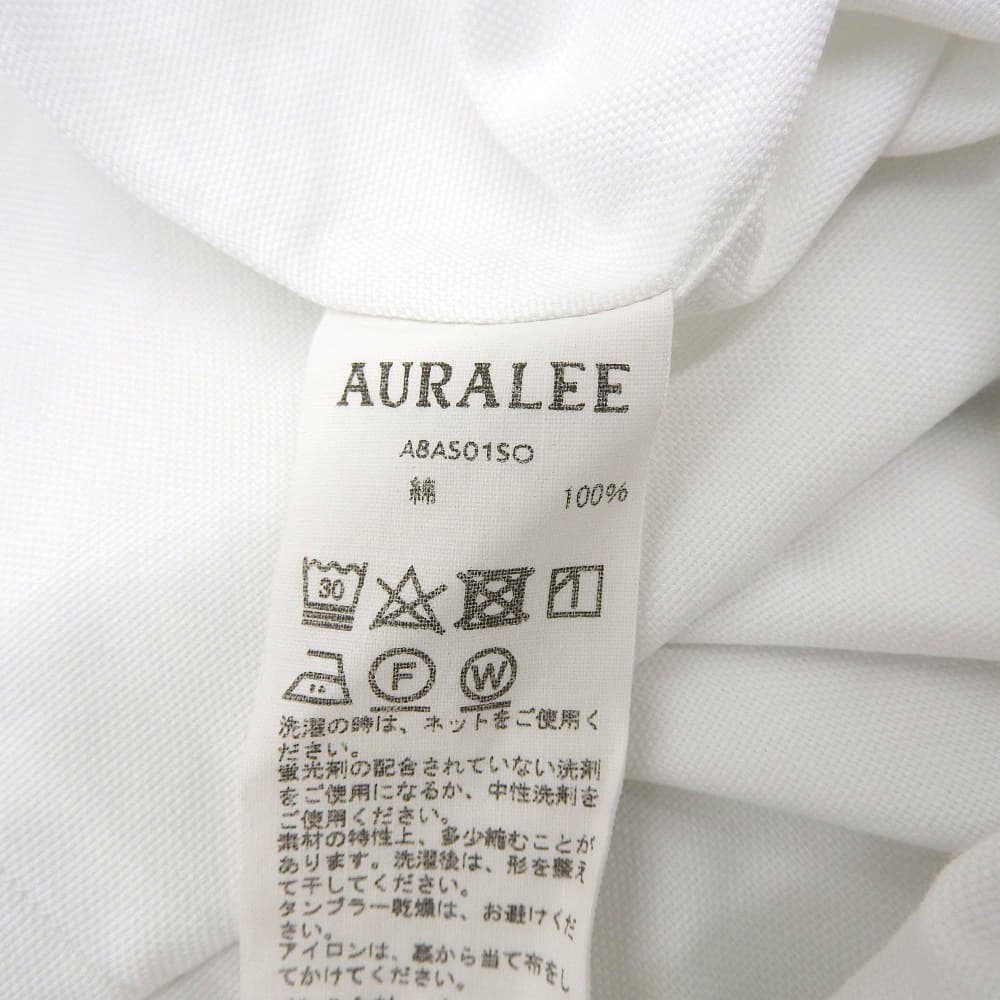 AURALEE オーラリー 日本製 ボタンダウンシャツ フィンクスシャトル オックスフォード トップス メンズ 白 ホワイト 4 A8AS01SO トップス 40