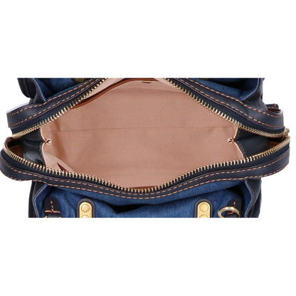 COACH コーチ 【美品/日本限定】M1780-28885 ローグ25 ウィズ ティーローズ デニム リベット 2WAY ハンドバッグ