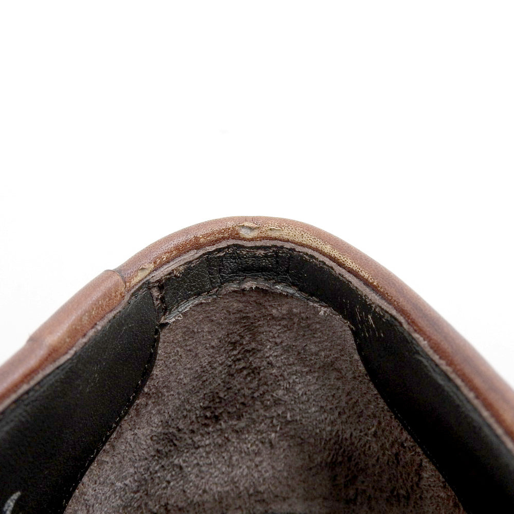 三陽山長 サンヨウヤマチョウ 美品 鹿三郎/ROKUSABURO タッセルローファー シューズ メンズ ダークブラウン 7 1/2 R2010 シューズ 7 1/2