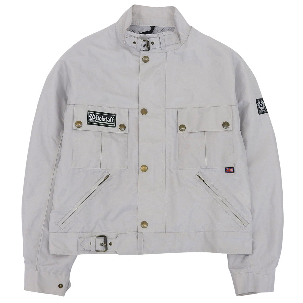 BELSTAFF ベルスタッフ ナイロン モーターサイクル ジャケット メンズ ライトグレー M ジャケット M
