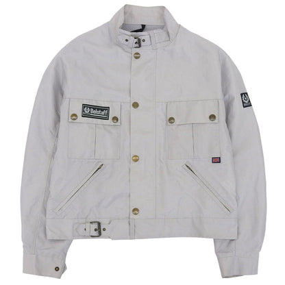 BELSTAFF ベルスタッフ ナイロン モーターサイクル ジャケット メンズ ライトグレー M ジャケット M